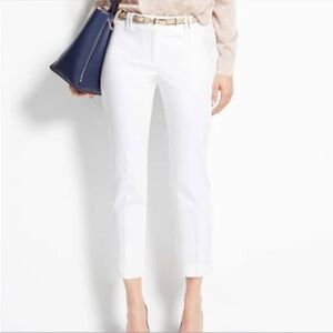 NEW Ann Taylor Factory The Crop White Pants Size 12